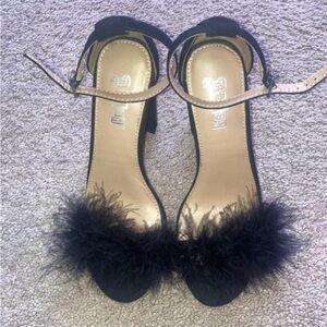 Missguided Black Feathered Women's Shoes